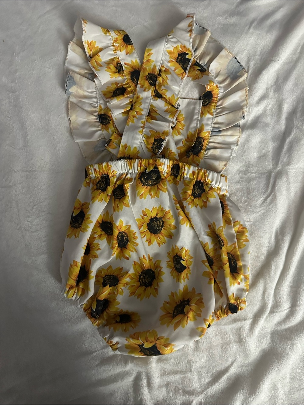 Sunflower & Blue Butterfly Baby Rompers - Set of 2 - Picture 4 of 6